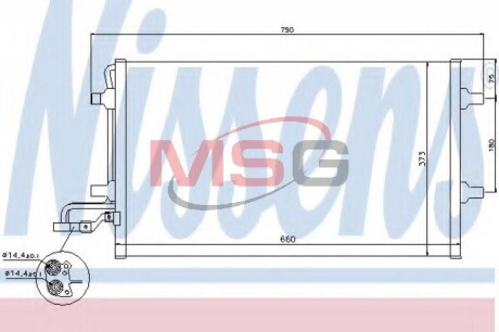 Конденсатор, кондиционер - NISSENS 940086