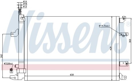 Конденсатор, кондиционер - (31267191, 31267200, 30781281) NISSENS 940103