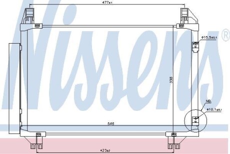 Конденсатор, кондиционер - (8846052130) NISSENS 940130