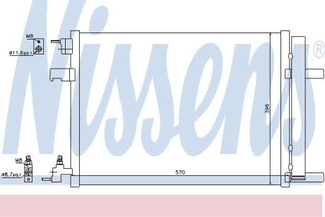 Радіатор кондиціонера First Fit - (13377763, 1850220, 23305638) NISSENS 940134