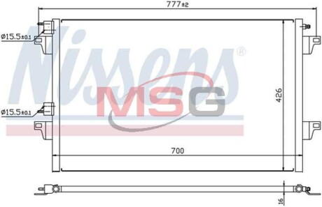 Конденсатор, кондиционер - (8200332851) NISSENS 940153