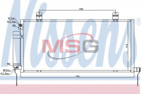 Конденсатор, кондиционер - (7812A173, MR958343) NISSENS 940164