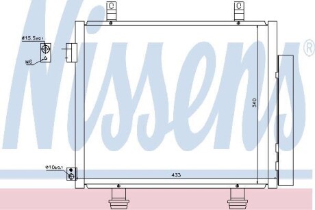 Конденсатор, кондиционер - (276504A00D) NISSENS 940193