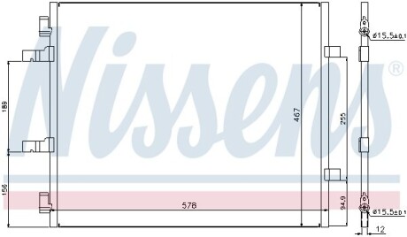 Конденсатор, кондиционер - (4417650, 4417652, 8200411148) NISSENS 940201