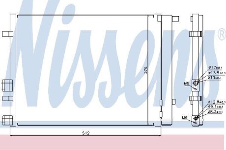 Конденсатор, кондиционер - (976061J200) NISSENS 940224