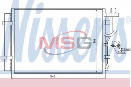 Радіатор кондиціонера First Fit - (976061P000) NISSENS 940251