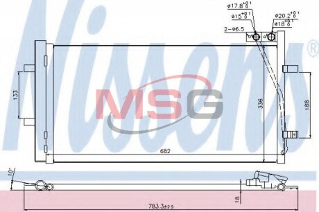 Конденсатор, кондиционер - (8U0260401C) NISSENS 940255