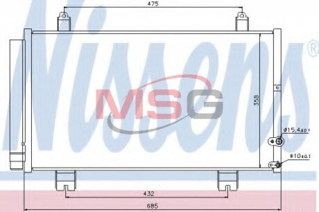 Конденсатор, кондиционер - NISSENS 940261