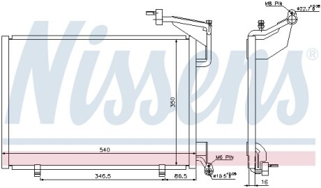 Конденсатор, кондиционер - (1856010, 1819980, 1818909) NISSENS 940285