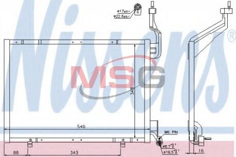 Конденсатор, кондиционер - NISSENS 940287