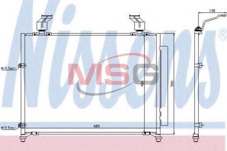 Конденсатор, кондиционер - NISSENS 940295