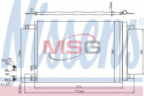 Радіатор кондиціонера First Fit - (5Q0816411AA, 5Q0816411AB, 5Q0816411AH) NISSENS 940319