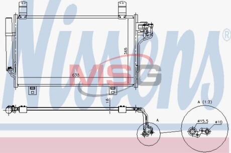 Конденсатор, кондиционер - (kd6261480, kf0361480a, kd4561480) NISSENS 940327