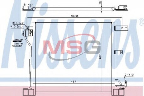 Конденсатор, кондиционер - (921103DD0A, 921003DD0A) NISSENS 940338