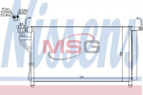 Радіатор кондиціонера - NISSENS 940350