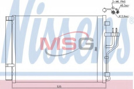 Конденсатор, кондиционер - (976062Y000) NISSENS 940353