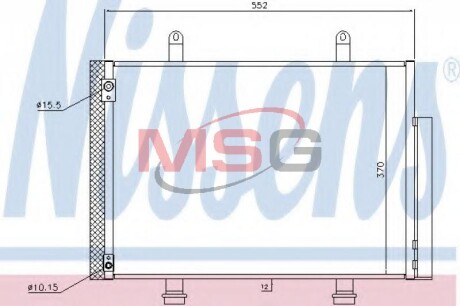 Конденсатор, кондиционер - (9531071L00) NISSENS 940356