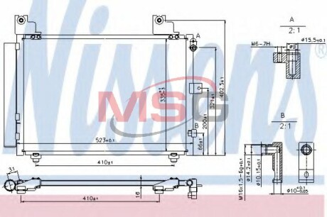 Конденсатор, кондиционер - (8846087406, 8846087407, 8846087407000) NISSENS 940359 (фото 1)