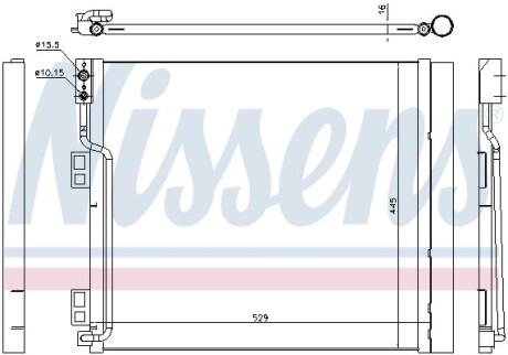 Радіатор кондиціонера First Fit - (92100JX51A, 92131JX51A) NISSENS 940386