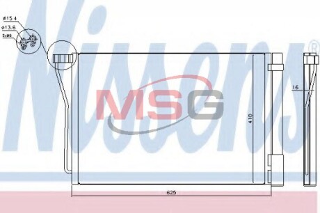 Конденсер BMW 5 10- - NISSENS 940418