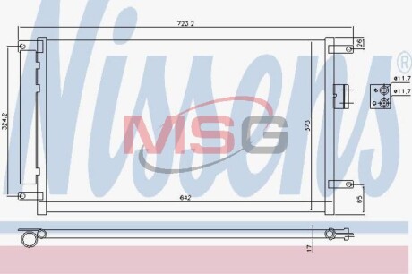 Конденсатор, кондиционер - NISSENS 940424