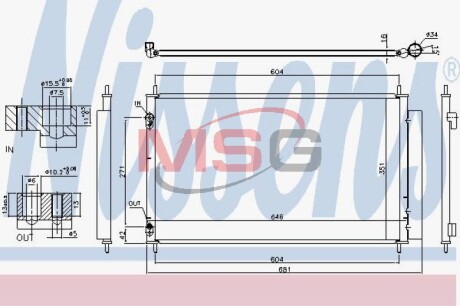 Радіатор кондиціонера First Fit - (884600D220, 8846052170, 8846012590) NISSENS 940489