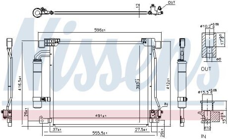 Радіатор кондиціонера First Fit - (92100BA61B, 92100BA61A) NISSENS 940555