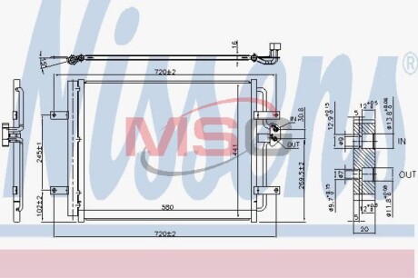 Радіатор кондиціонера - NISSENS 940584