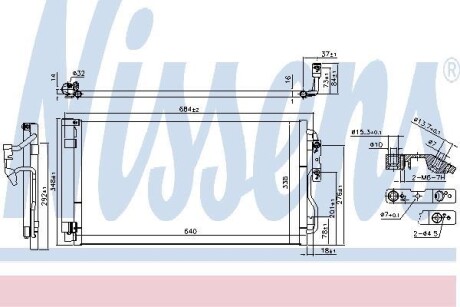 Конденсатор - (64506804722, 64506804721, 64504270545) NISSENS 940628