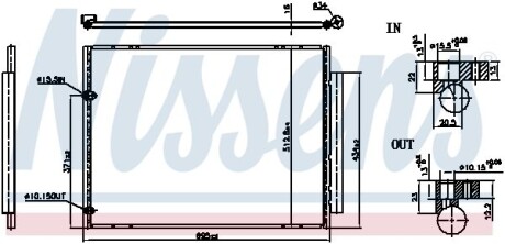 Радіатор кондиціонера - ((8846108010)) NISSENS 940848