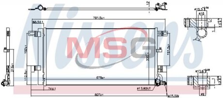 Радіатор кондиціонера - (8W0816421C) NISSENS 941076