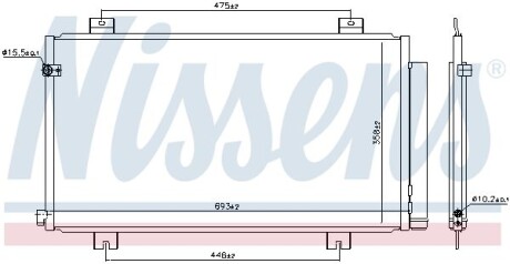 Радиатор кондиционера в сборе - NISSENS 941180