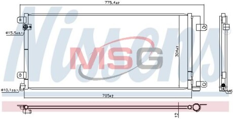 Фото 2 - Радіатор кондиціонера NISSENS 941224