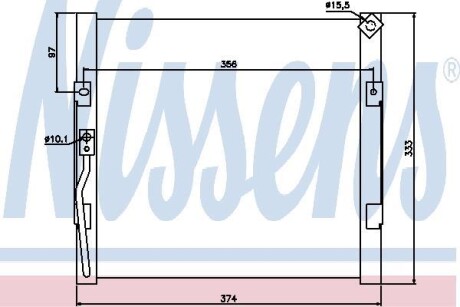 Радіатор кондиціонера - (80110SR1A13, 80110SR1A23, 80110SR3023) NISSENS 94289 (фото 1)