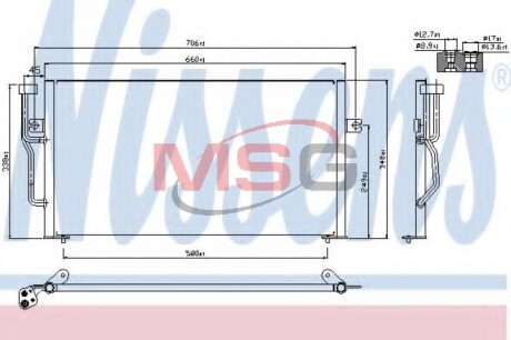 Радіатор кондиціонера - NISSENS 94305