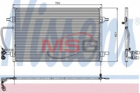 Конденсатор, кондиционер - (4D0260401A, 4D0260401B, 4D0260401) NISSENS 94345