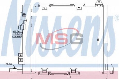 Конденсатор, кондиционер - NISSENS 94385