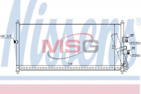 Конденсатор, кондиционер - (92100BN900) NISSENS 94521