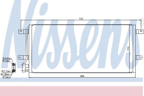 Радіатор кондиціонера - NISSENS 94524