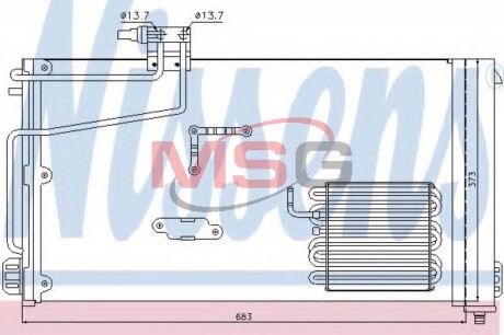 Радіатор кондиціонера First Fit - (2035000254, 2035000654, 2035001054) NISSENS 94545