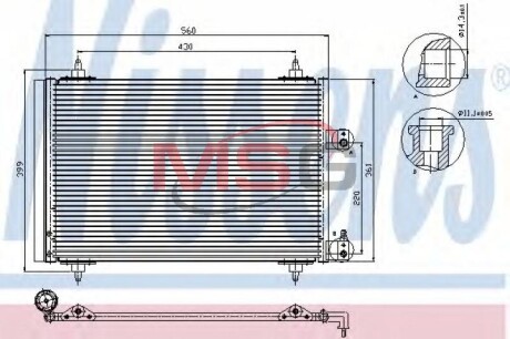 Конденсатор, кондиционер - NISSENS 94560