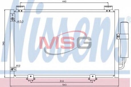 Конденсатор, кондиционер - (884500D020, 884500D021, 8845052170) NISSENS 94581