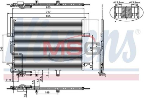 Конденсатор, кондиционер - NISSENS 94614