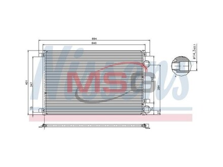 Радіатор кондиціонера First Fit - (8200115543, 8671017589) NISSENS 94626