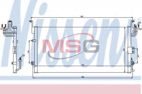 Конденсатор, кондиционер - (9760638003) NISSENS 94775 (фото 1)