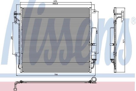 Конденсатор, кондиционер - (jrb500030, jrb500140, lr018404) NISSENS 94839