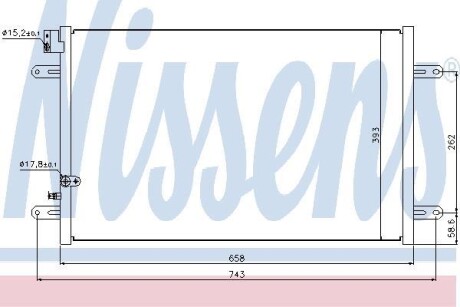 Конденсатор, кондиционер - (4F0260403E, 4F0260401E, 4F0260403P) NISSENS 94854