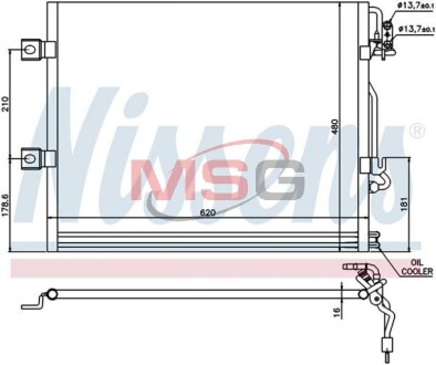 Конденсатор, кондиционер - NISSENS 94858