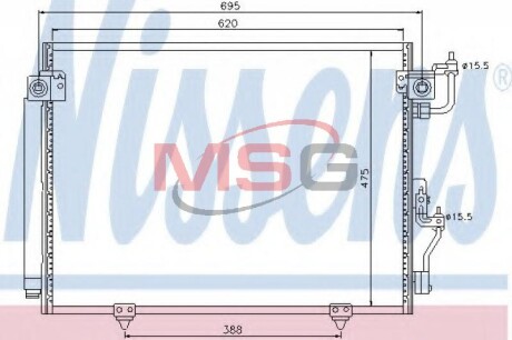 Конденсатор, кондиционер - (mn123332, mr513110) NISSENS 94864