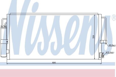 Радіатор кондиціонера First Fit - (73210FE010) NISSENS 94884